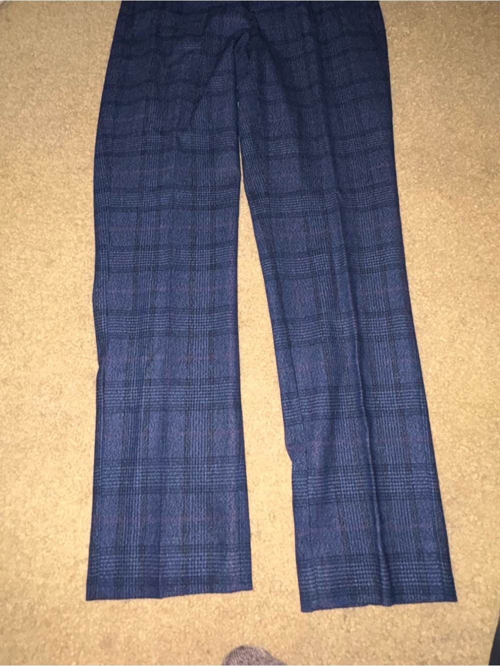Banana Republic Logan Dress Pants Womens 6 Blue Plaid Office Business Work Dress